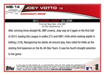 2013 Topps Chrome Update #MB-14 Joey Votto Back