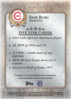 2013 Topps Five Star - Autographs #FSBA-EB Ernie Banks Back