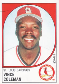 1988 Panini Stickers #394 Vince Coleman Front