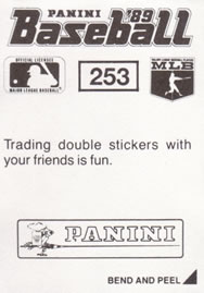 1989 Panini Stickers #253 Jeff Ballard Back
