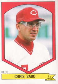 1989 Panini Stickers #64 Chris Sabo Front
