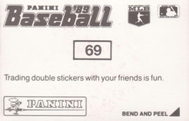 1989 Panini Stickers #69 Riverfront Stadium Back