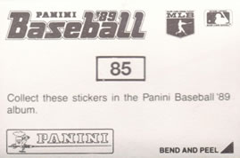 1989 Panini Stickers #85 The Astrodome Back