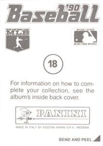 1990 Panini Stickers #18 John Dopson Back