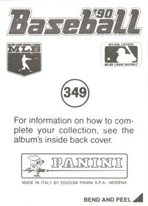 1990 Panini Stickers #349 Roberto Alomar Back