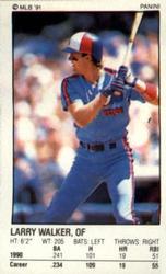 1991 Panini Stickers #65 Larry Walker Front