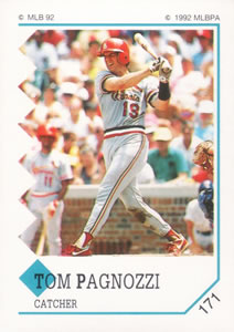 1992 Panini Stickers #171 Tom Pagnozzi Front