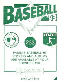 1993 Panini Stickers #233 Giants Logo Back