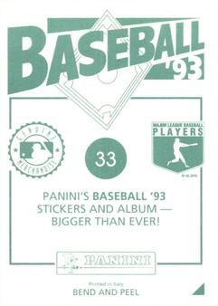 1993 Panini Stickers #33 Juan Guzman Back