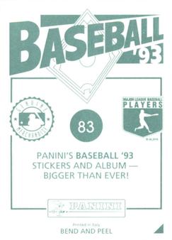 1993 Panini Stickers #83 Jeff Huson Back