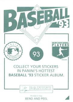 1993 Panini Stickers #93 Scott Cooper Back
