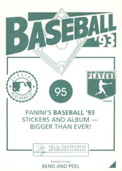 1993 Panini Stickers #95 Ellis Burks Back