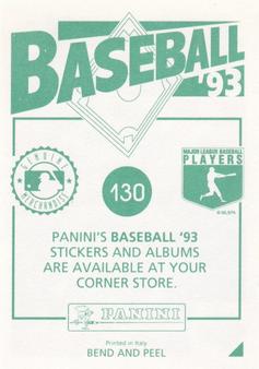 1993 Panini Stickers #130 Kirby Puckett Back
