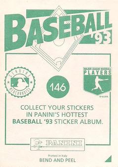 1993 Panini Stickers #146 Matt Nokes Back