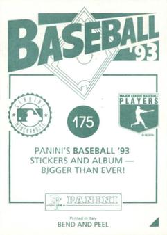 1993 Panini Stickers #175 Luis Gonzalez Back