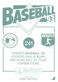 1993 Panini Stickers #241 Mark Leonard Back