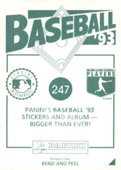 1993 Panini Stickers #247 Eddie Murray Back