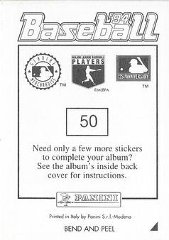 1994 Panini Stickers #50 Jack McDowell Back