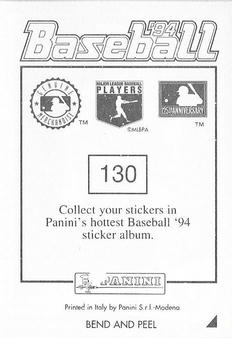 1994 Panini Stickers #130 Rafael Palmeiro Back