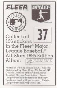 1995 Panini Stickers #37 Mo Vaughn Back