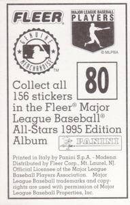 1995 Fleer Panini Stickers #80 Deion Sanders Back