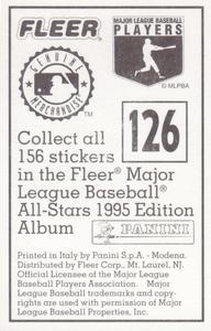 1995 Panini Stickers #126 Randy Johnson Back