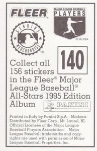 1995 Fleer Panini Stickers #140 Houston Astros Back
