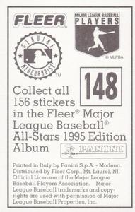 1995 Fleer Panini Stickers #148 Seattle Mariners Back