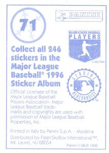 1996 Panini Stickers #71 Al Martin Back