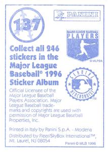1996 Panini Stickers #137 Mo Vaughn Back
