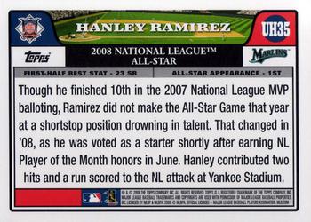 2008 Topps Updates & Highlights #UH35 Hanley Ramirez Back