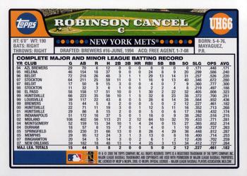 2008 Topps Updates & Highlights #UH66 Robinson Cancel Back