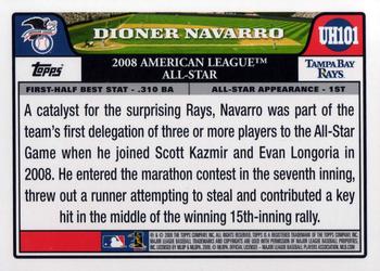 2008 Topps Updates & Highlights #UH101 Dioner Navarro Back