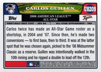2008 Topps Updates & Highlights #UH209 Carlos Guillen Back