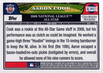 2008 Topps Updates & Highlights #UH286 Aaron Cook Back