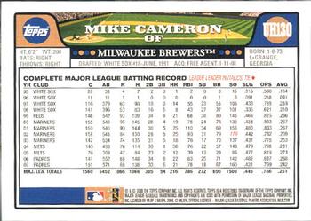 2008 Topps Updates & Highlights #UH130 Mike Cameron Back