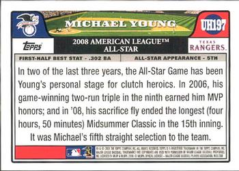 2008 Topps Updates & Highlights #UH197 Michael Young Back