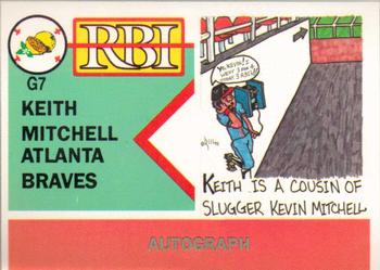 1992 RBI Magazine Grapefruit League #G7 Keith Mitchell Back