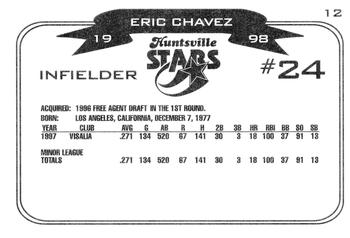 1998 Huntsville Stars #12 Eric Chavez Back