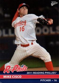 2011 MultiAd Reading Phillies #4 Mike Cisco Front