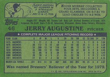 1982 Topps #46 Jerry Augustine Back