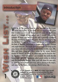 1995 Megacards Ken Griffey Jr. Wish List #1 Ken Griffey Jr. Back