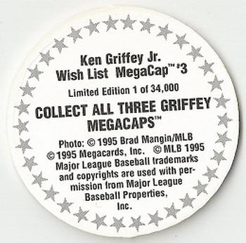 1995 Megacards Ken Griffey Jr. Wish List - MegaCap #3 Ken Griffey Jr. Back