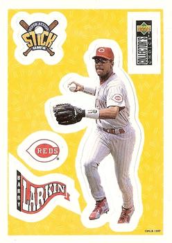1997 Collector's Choice - Stick'Ums (Hobby) #11 Barry Larkin Front