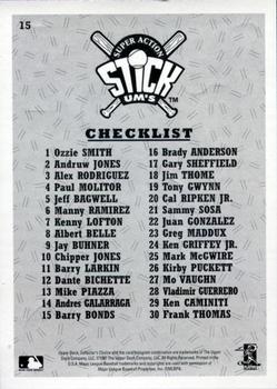 1997 Collector's Choice - Stick'Ums (Hobby) #15 Barry Bonds Back