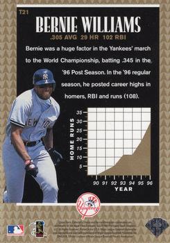 1997 Collector's Choice - Toast of the Town #T21 Bernie Williams Back