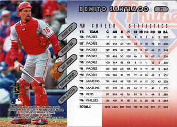 1997 Donruss #71 Benito Santiago Back
