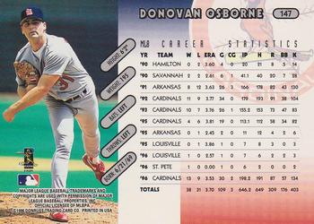 1997 Donruss #147 Donovan Osborne Back