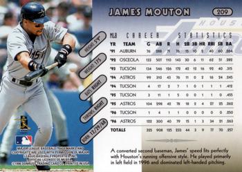 1997 Donruss #209 James Mouton Back