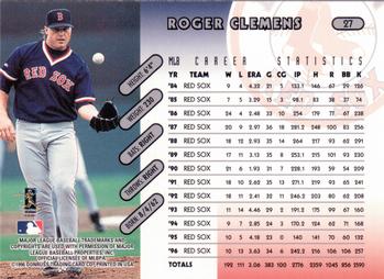 1997 Donruss #27 Roger Clemens Back